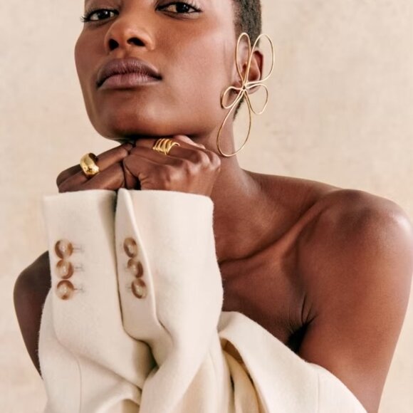 Sezane Nelly Earrings - gold flowers - Picture 2 of 7